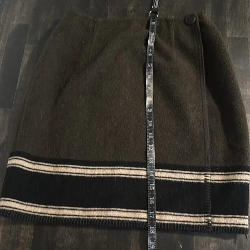 Vintage Ann Taylor Wool Blend Blanket Wrap Mini Skirt Size Small